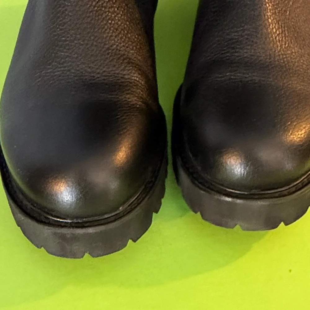 Black Leather Knee-High Boots Size 39 Pascucci 972 T Made in Italy Extra light